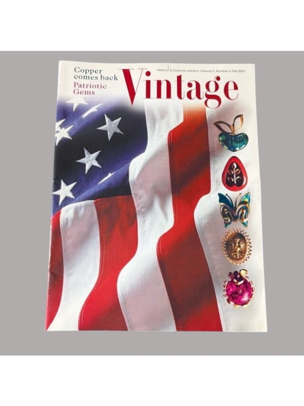 Vintage Fashion & Costume Jewelry Magazine Fall 2001 Vol 11 #4 Patriotic Gems